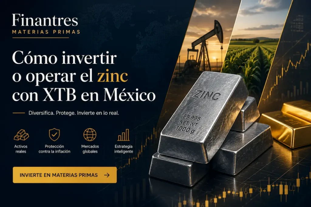 Cómo invertir o operar el zinc con XTB
